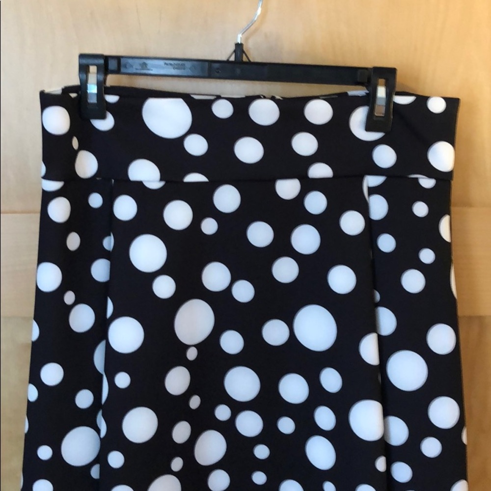 Fun ASOS Black and White Polka Dot Midi Skirt